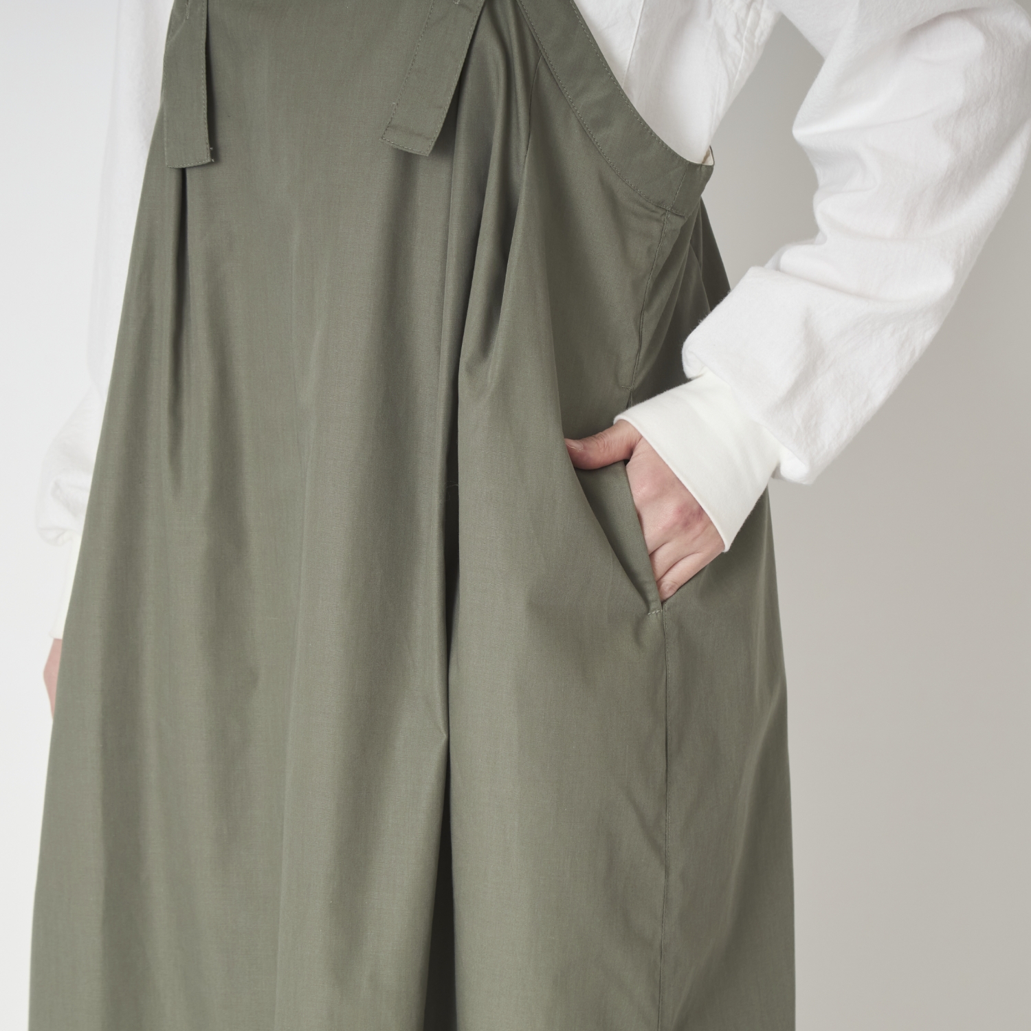 vent blanc/ブロードデザインジャンパースカ―ト